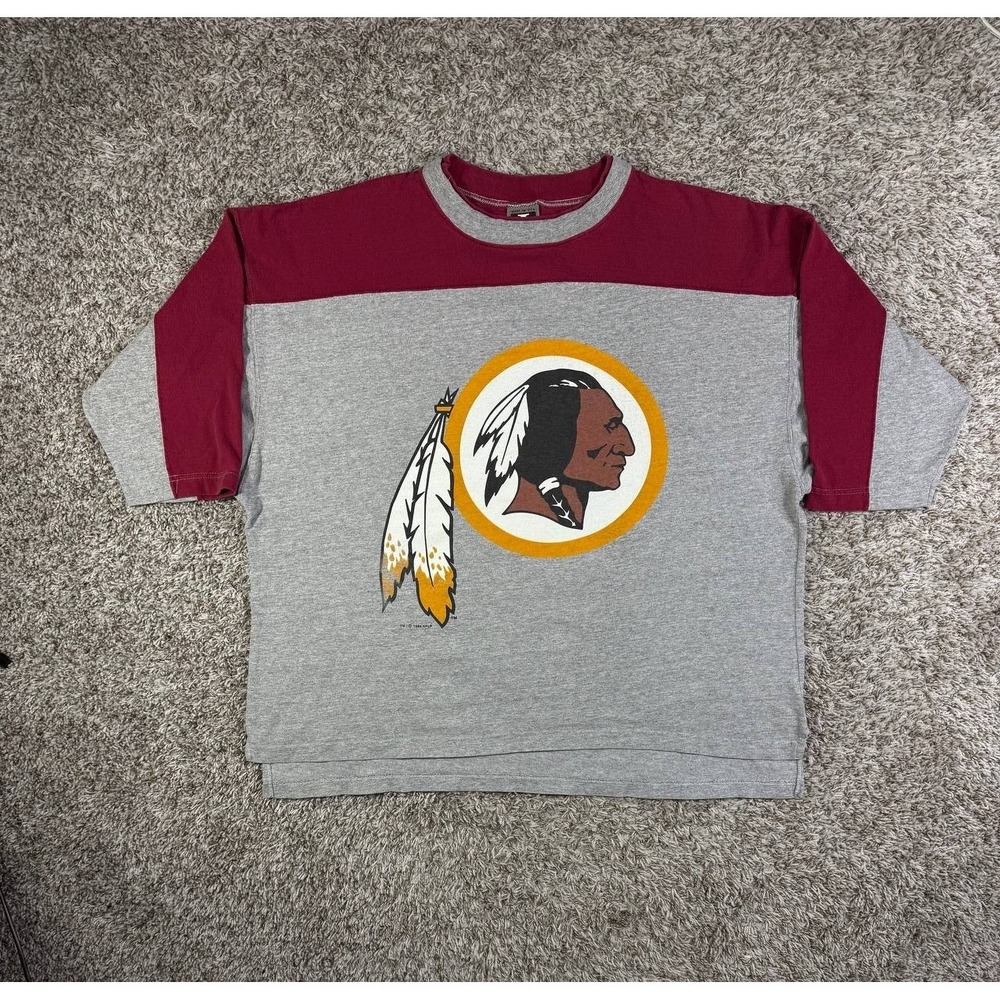 1994 Jostens Sportswear Washington Redskins T-Shirt Gray Red Men's Size XL